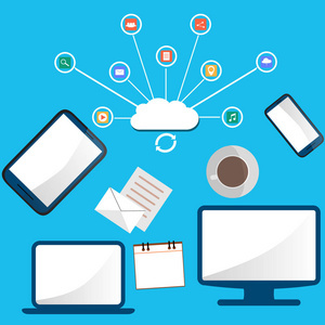 男人在家中的电脑网络与计算机网络服务